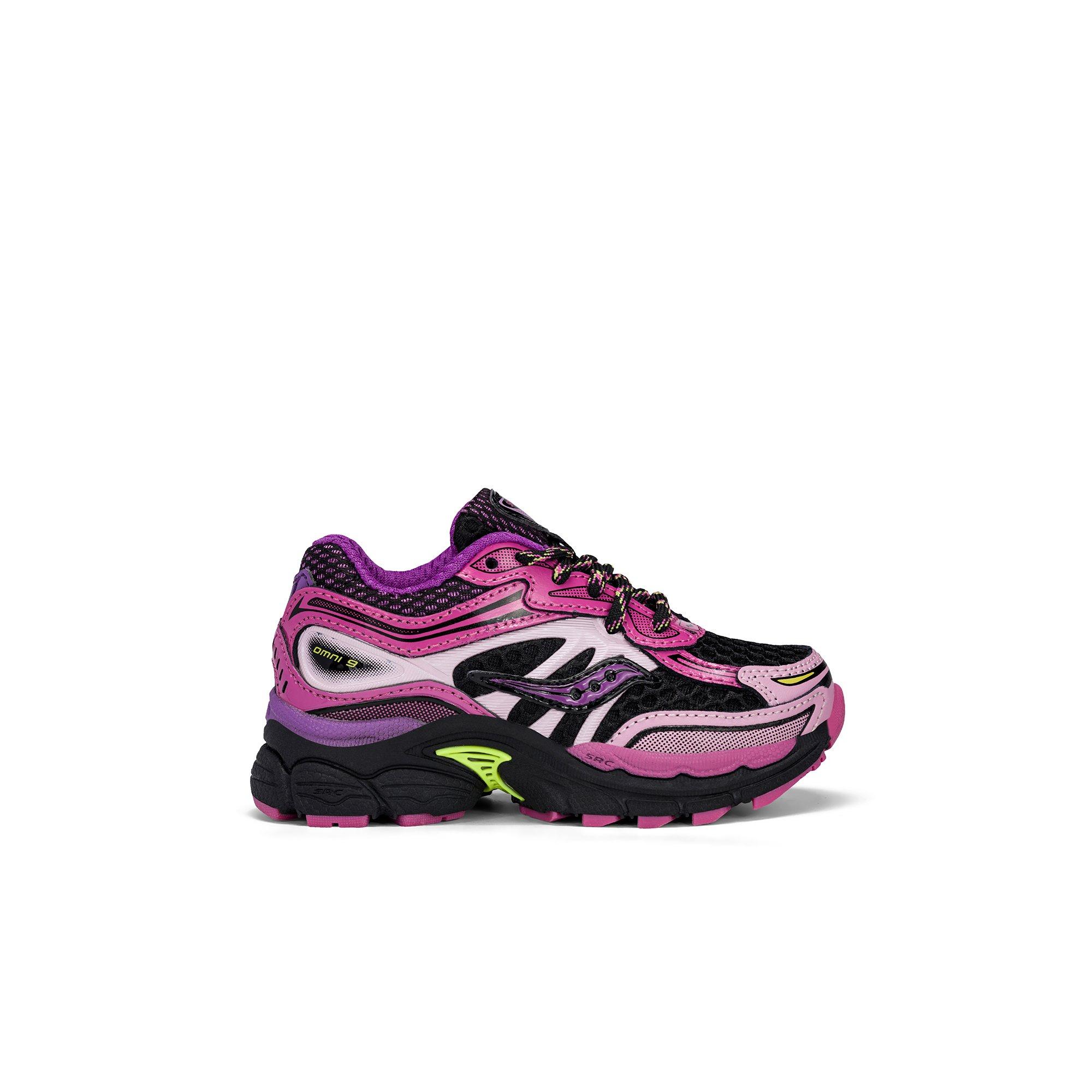 Saucony Omni 9 KDZ "Pink/Black" Toddler Girls' Shoe - PINK/BLACK